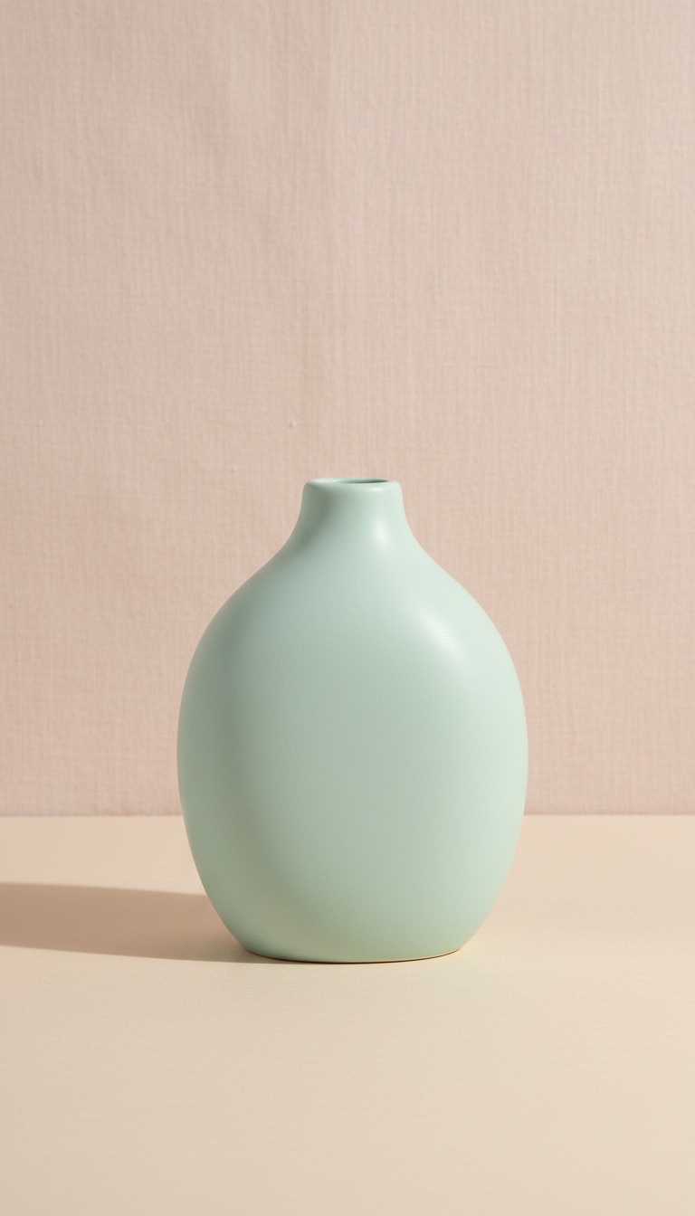 Mint whisper ceramic vase