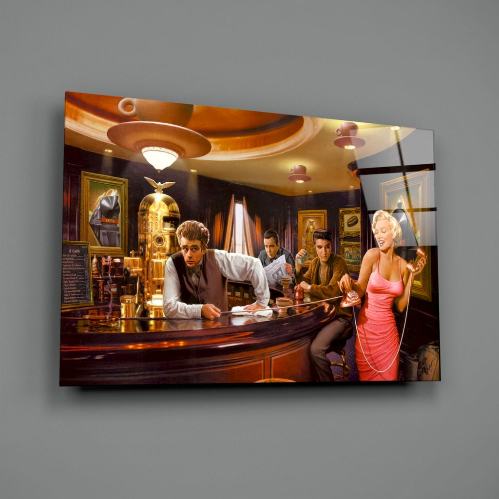 Pink Icons of Old Hollywood Glass Wall Art